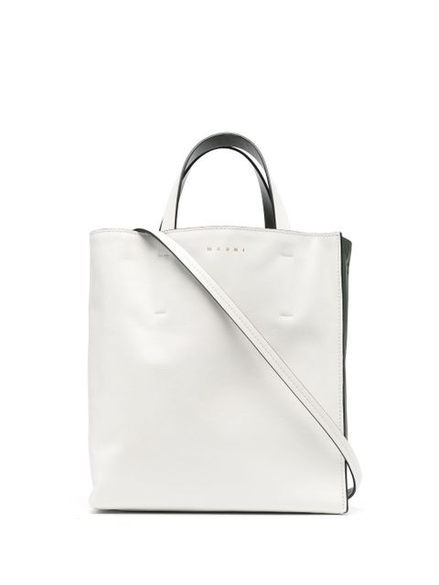 Marni small Museo leather tote bag - White - zdjęcie produktu nr 1