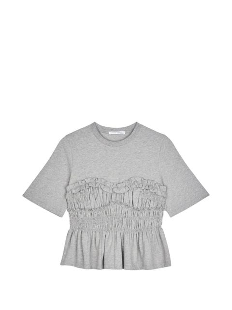 Cecilie Bahnsen gathered-effect T-shirt - Grey - zdjęcie produktu nr 1