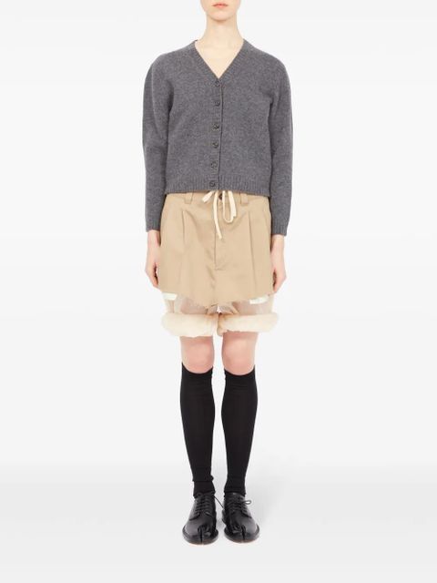 Maison Margiela V-neck wool cardigan - Grey - zdjęcie produktu nr 2