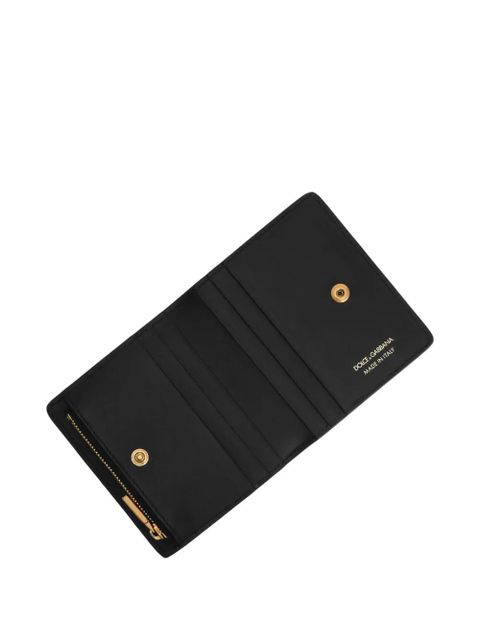 Dolce & Gabbana logo-plaque zip wallet - Black