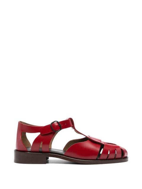 Hereu Pesca buckle leather sandals - Red - zdjęcie produktu nr 1