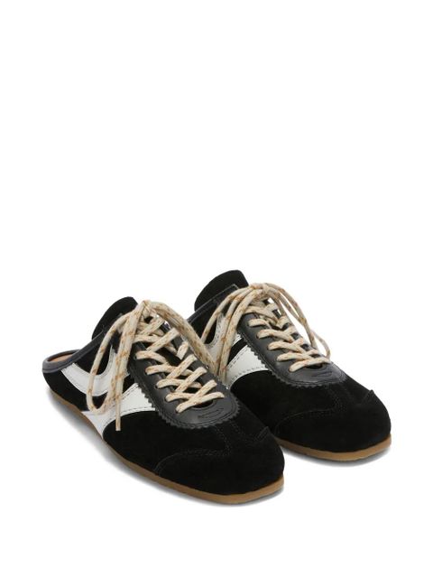 DRIES VAN NOTEN suede-stripe sneaker mules - Black - zdjęcie produktu nr 2