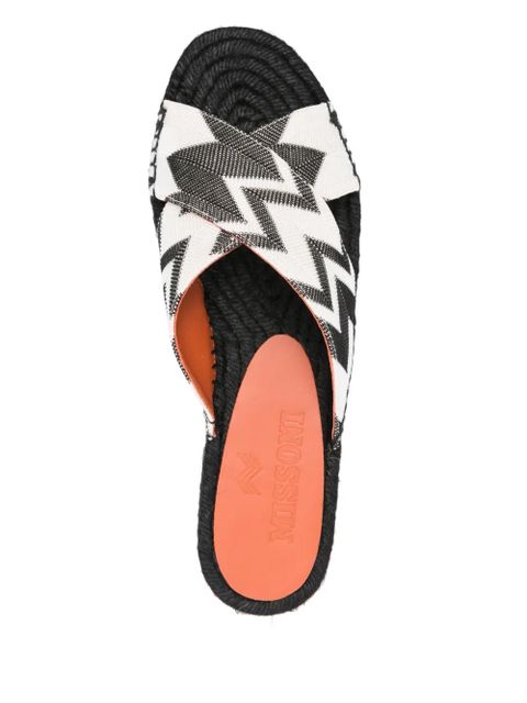 Missoni cross-straps espadrilles - Black