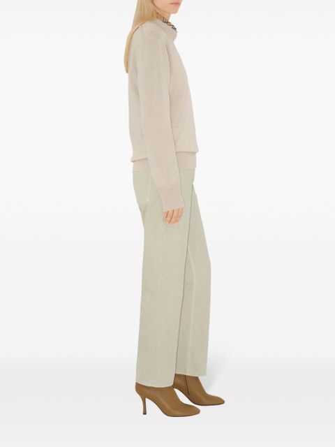 Burberry checked wool jumper - Neutrals - zdjęcie produktu nr 2