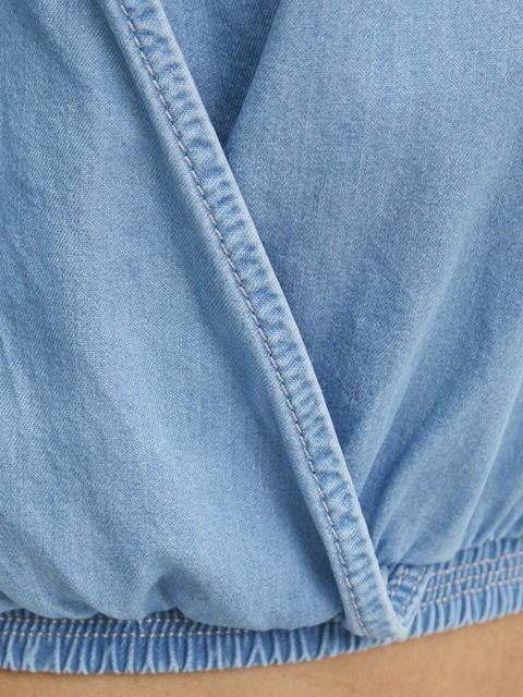 Answear.LAB bluzka jeansowa damska kolor niebieski gładka