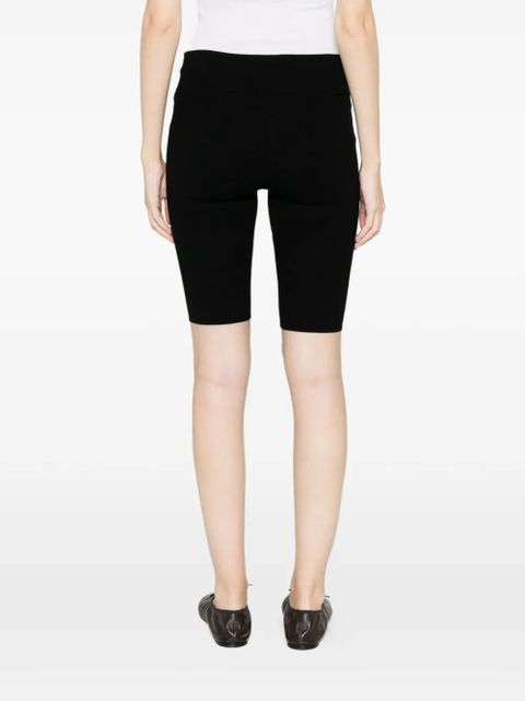 TOTEME elastic knee-length shorts - Black