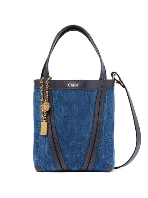 Chloé charm detail mini tote bag - Blue - zdjęcie produktu nr 1