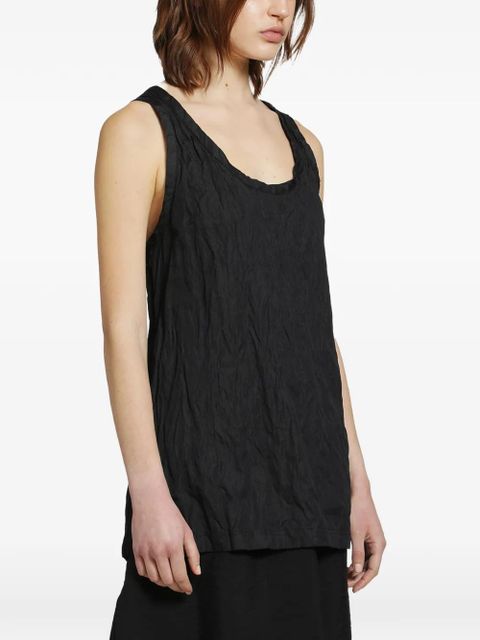 TOTEME crinkled cotton tank top - Black - zdjęcie produktu nr 2