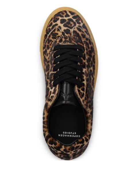 Copenhagen animal-print lace-up sneakers - Brown