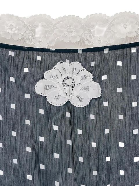 Marc Jacobs ribbon-strap lace-trim dress - Black