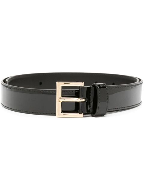 Prada logo-plaque patent leather belt - Black - zdjęcie produktu nr 2