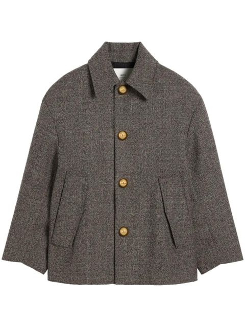 AMI Paris belt-detailed coat - Brown - zdjęcie produktu nr 1