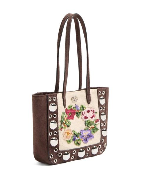 Valentino Garavani mini Nellcote embroidered tote bag - Brown - zdjęcie produktu nr 2
