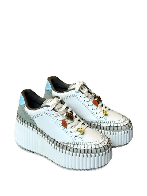 Chloé Nama wedge-heel sneakers - White - zdjęcie produktu nr 2