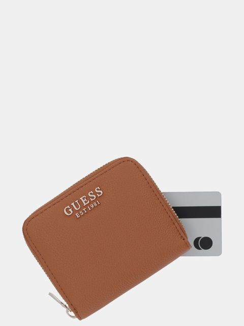 Guess portfel LAUREL damski kolor brązowy SWBG74 59137