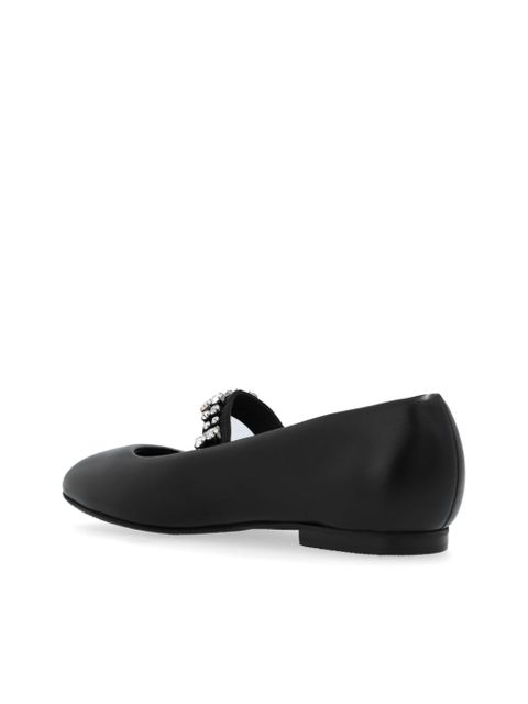 Casadei crystal-embellished ballerina shoes - Black