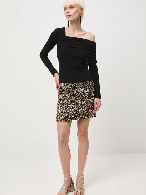 Medicine longsleeve damski kolor czarny cold shoulder