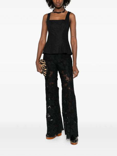SANDRO floral-lace trousers - Black - zdjęcie produktu nr 2