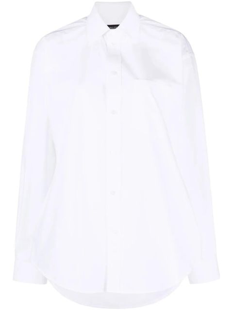 Balenciaga hourglass-shape long-sleeve shirt - White - zdjęcie produktu nr 1