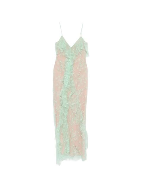 Blumarine floral-lace maxi dress - Green - zdjęcie produktu nr 1