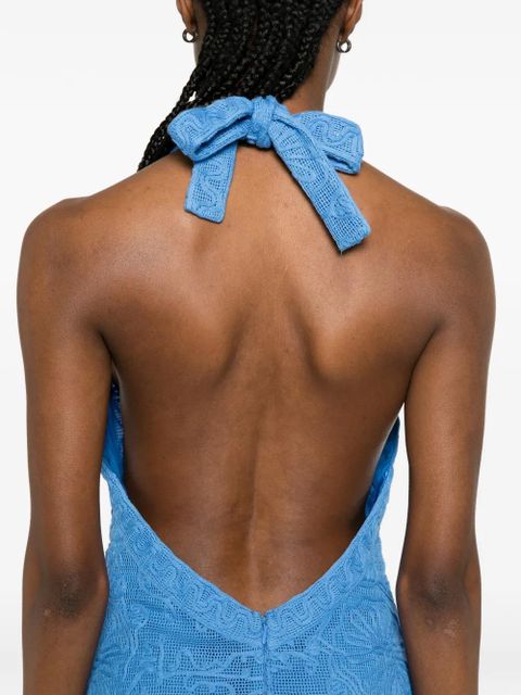 Maje open-back midi dress - Blue