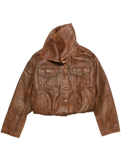 Acne Studios garment-dyed denim jacket - Brown - zdjęcie produktu nr 1