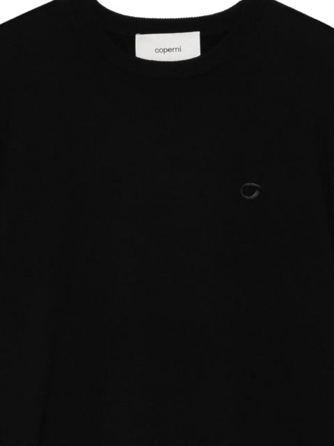 Coperni logo-embroidered wool sweater - Black