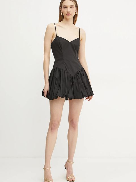 Bardot sukienka bawełniana kolor czarny mini rozkloszowana 59794DB - zdjęcie produktu nr 2