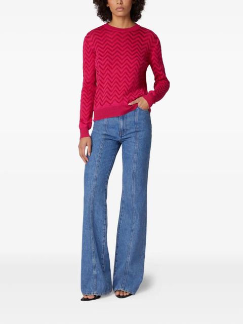 Missoni chevron crew-neck sweater - Pink