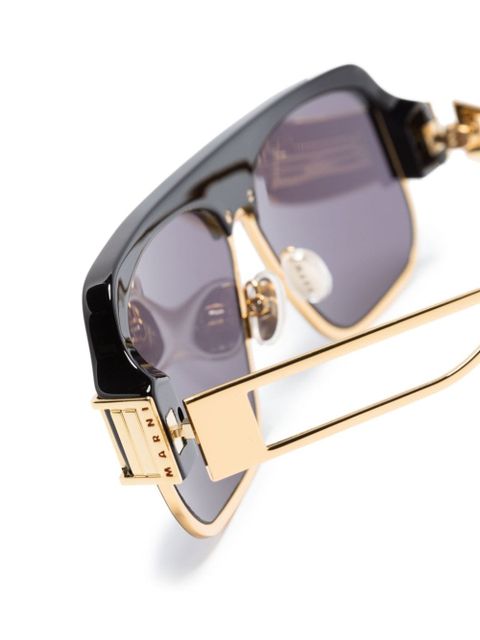 Marni Eyewear Burullus pilot-frame sunglasses - Black