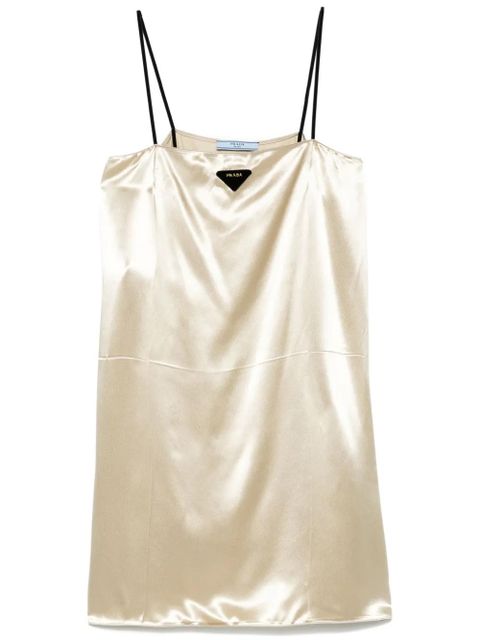 Prada triangle-logo dress - Neutrals - zdjęcie produktu nr 1