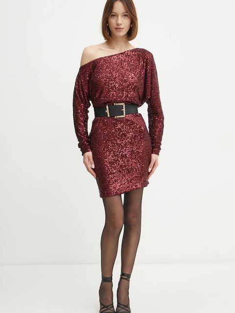 Marciano by Guess sukienka GABBIE kolor bordowy mini prosta 5RGK69 6166A