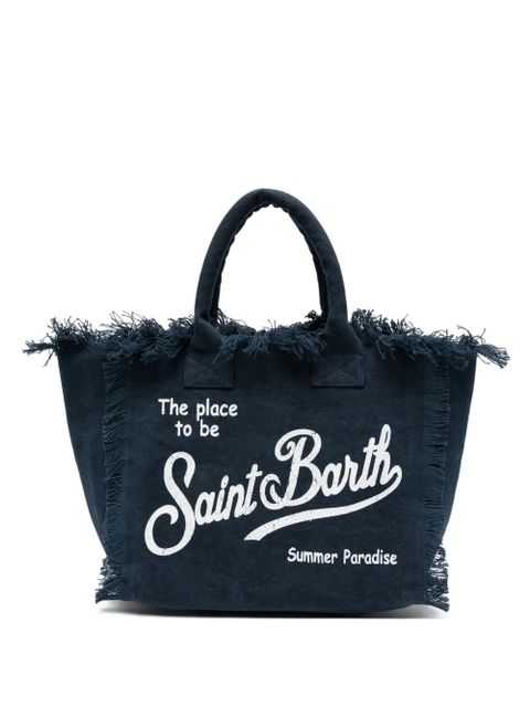 MC2 Saint Barth Vanity fringed-trim tote bag - Blue - zdjęcie produktu nr 1