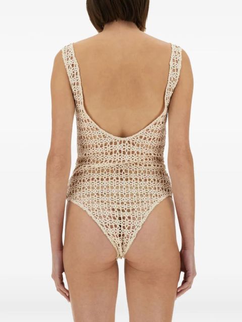 Alysi macramé bodysuit - Neutrals