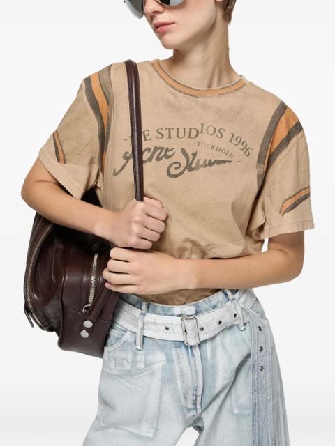 Acne Studios logo-print T-shirt - Neutrals