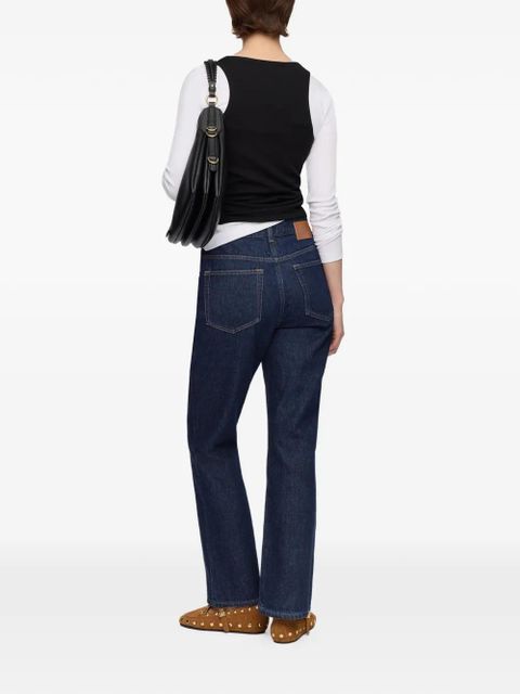 GANNI Betzy cropped flared jeans - Blue
