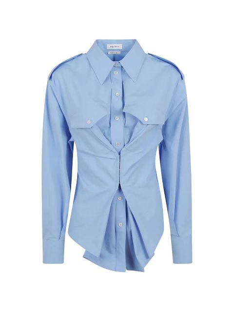 Alexander McQueen corset-style epaulette shirt - Blue - zdjęcie produktu nr 1
