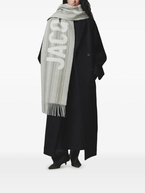 Jacquemus striped logo scarf - Neutrals