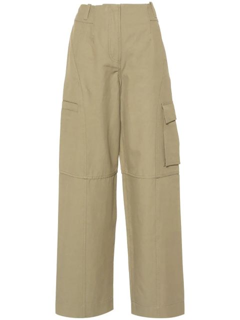 Cult Gaia seam twill tapered trousers - Green