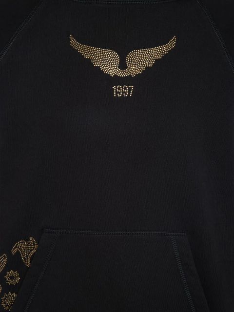 Zadig&Voltaire crystal-embellished hoodie - Black