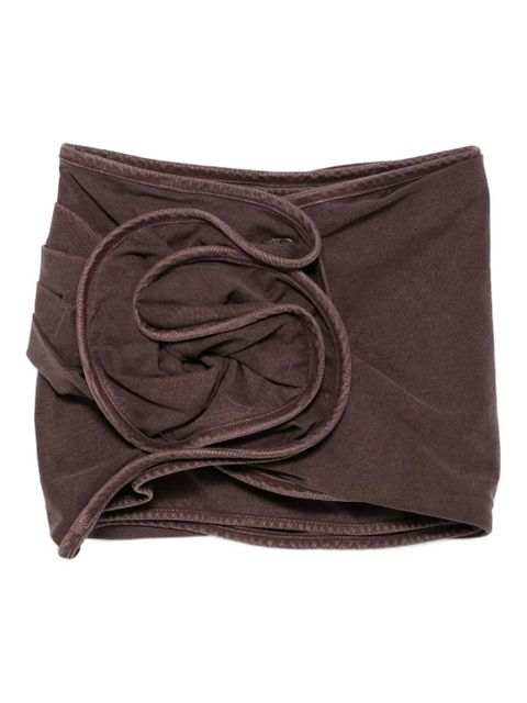 Magda Butrym floral-appliqué mini skirt - Brown - zdjęcie produktu nr 1