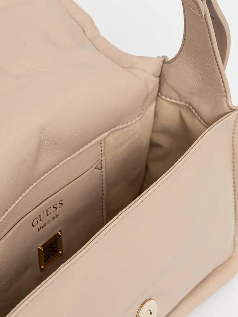 Guess torebka skórzana EVA kolor beżowy HWSTPF L5116