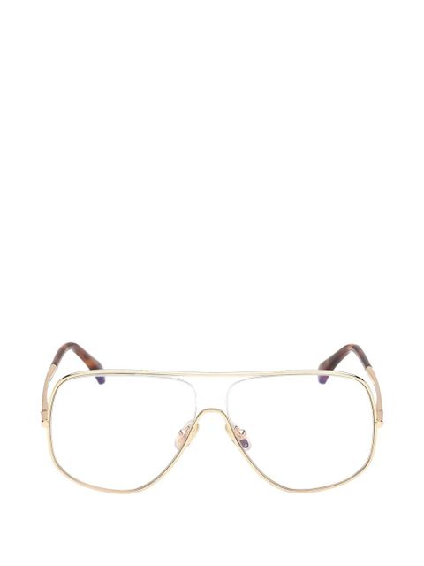 Max Mara Eyewear pilot-frame glasses - Gold - zdjęcie produktu nr 1