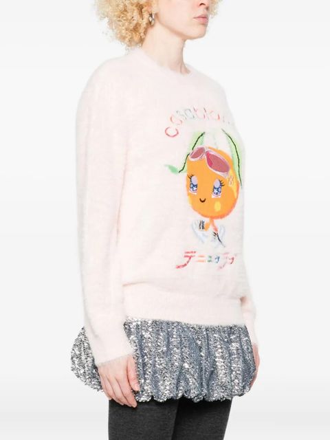 Casablanca logo-embroidered sweatshirt - KAWAII ORANGE