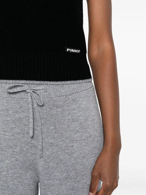 PINKO V-neck knitted vest - Black