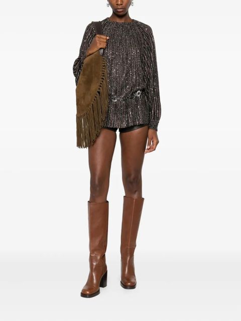 Missoni sequin-striped top - Brown