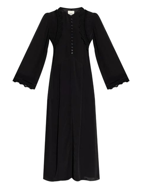 ISABEL MARANT lace-trimmed button-front dress - Black - zdjęcie produktu nr 1