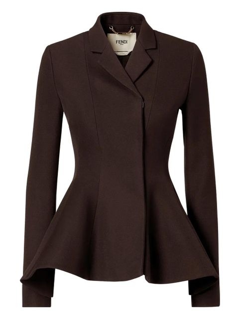 FENDI peplum-hem blazer - Brown - zdjęcie produktu nr 1