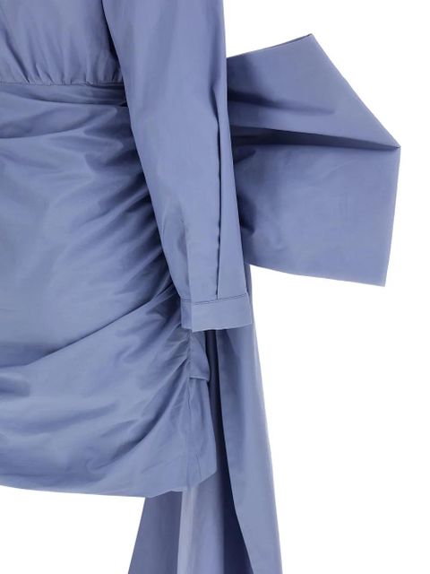 Self-Portrait tie side bow mini dress - Blue