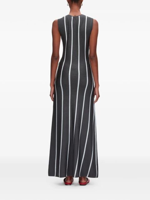 3.1 Phillip Lim striped tassel midi dress - Grey